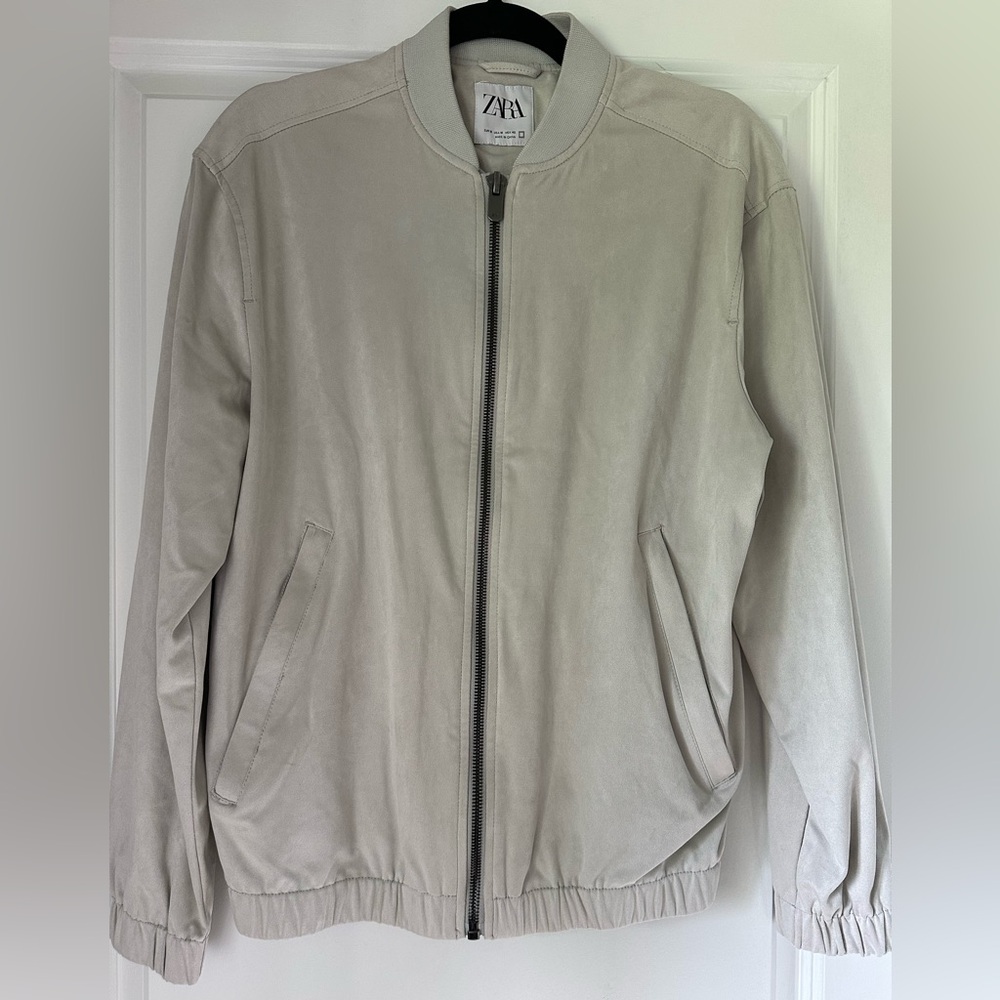 Zara FAUX SUEDE BOMBER JACKET